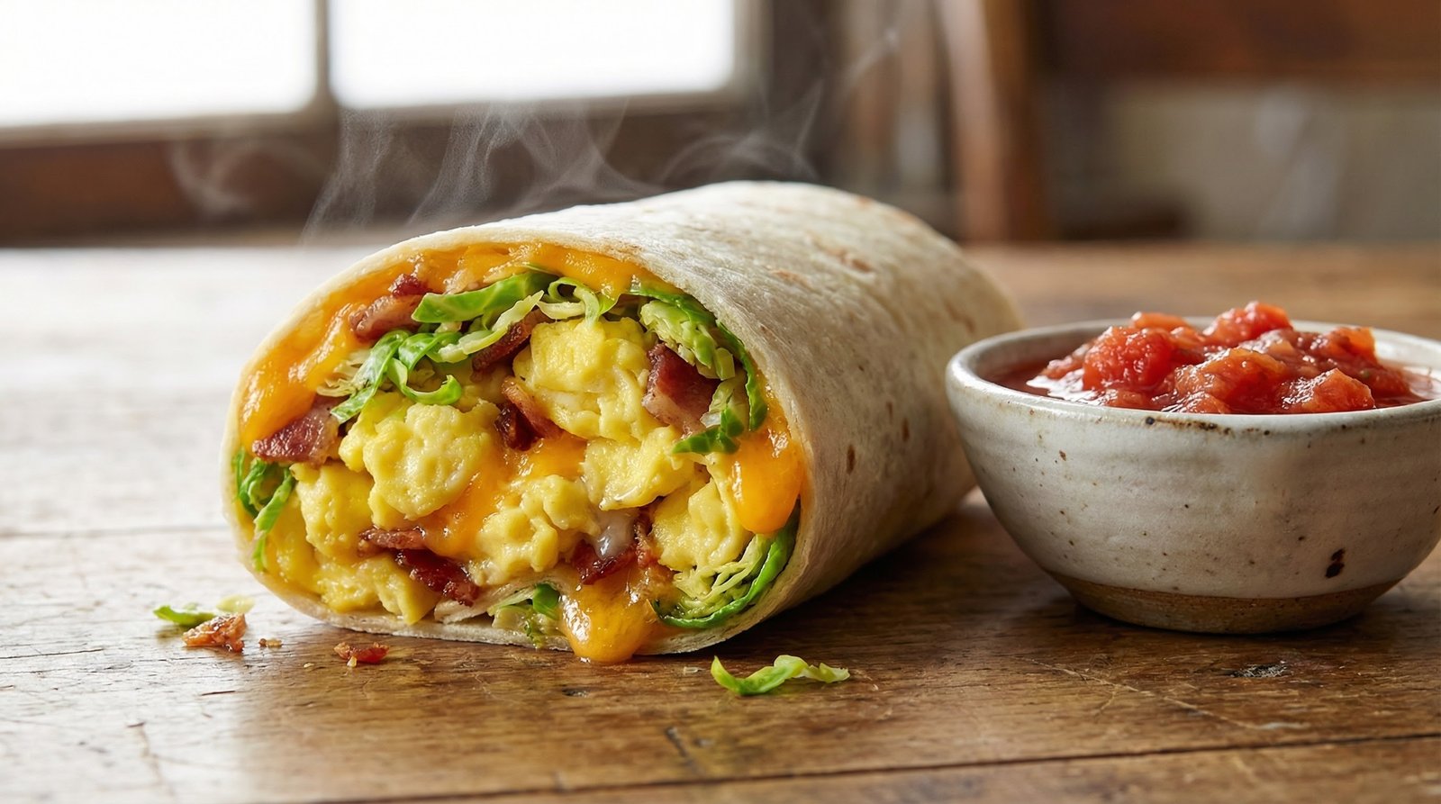 Brussels Sprouts Breakfast Burritos