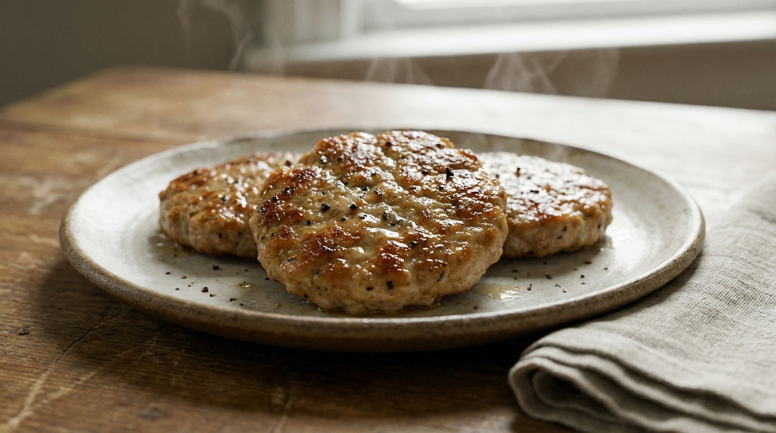 Skillet Turkey Sausage Patties