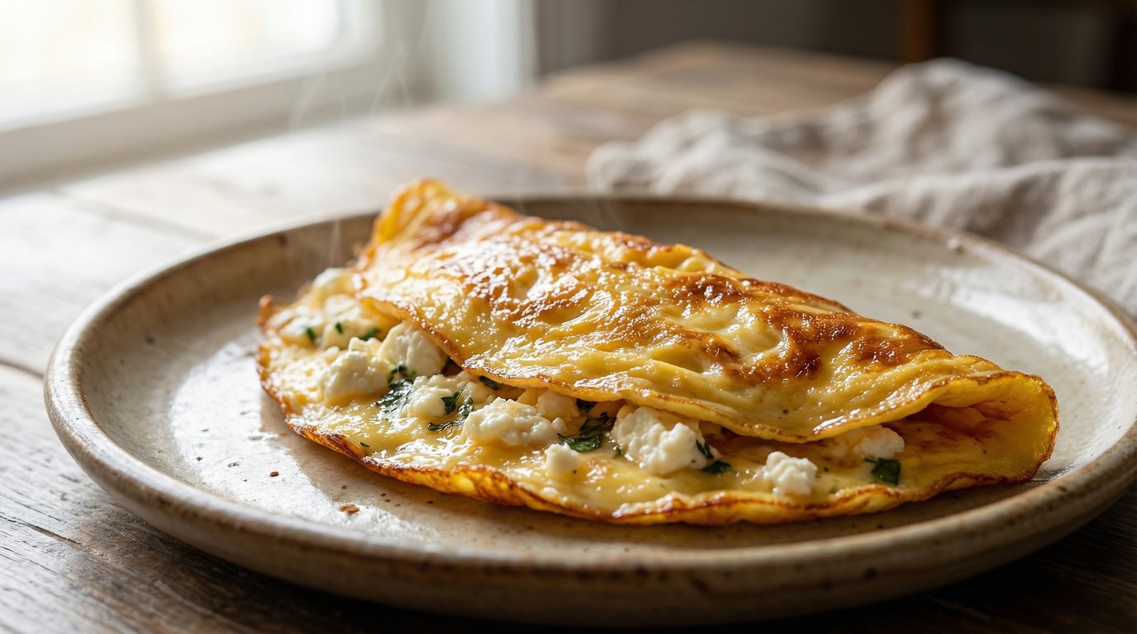 15-Minute Feta Cheese Omelet